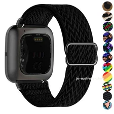 US For Fitbit Versa 4 3 2 Watch band Nylon Strap Fabric SOLO Elastic Stretchable