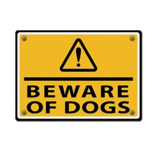 Horizontal Metal Sign Beware of Dogs Caution Be Weatherproof Street Signage