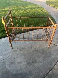 Antique Wooden Doll Crib