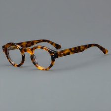 Round Acetate Frame Eyeglasses For Men Women Clear Lens Retro Glasses Frames New