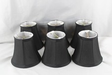 Chandelier Clip On Black 4 3/4" Tall Lampshade Set 6