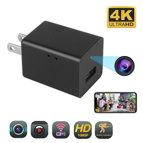 1080P HD Mini Camera WiFi Home Security Cam USB Charger Adapter Motion Detection
