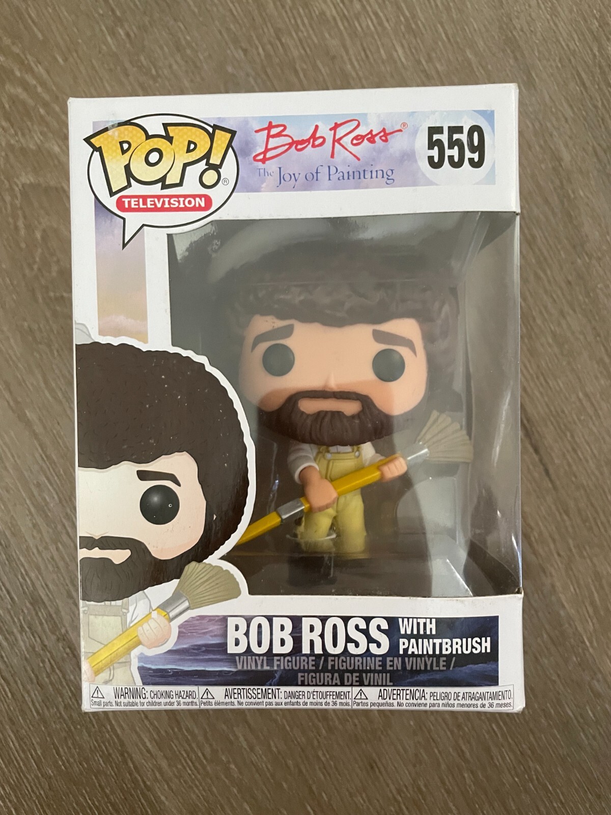 Funko Pop! Figura De Vinilo De Bob Ross Para Televisión (Con Pincel) #559 En Caja