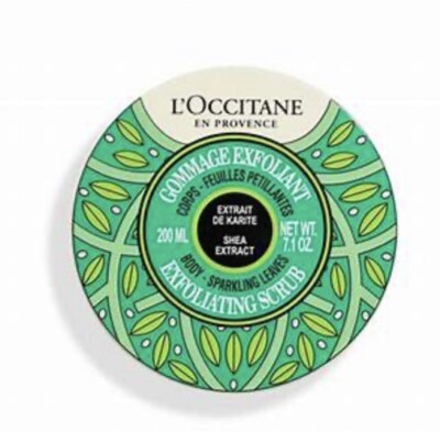 L'Occitane Sparkling Leaves Exfoliating Body Scrub 7.1oz Limited Edition