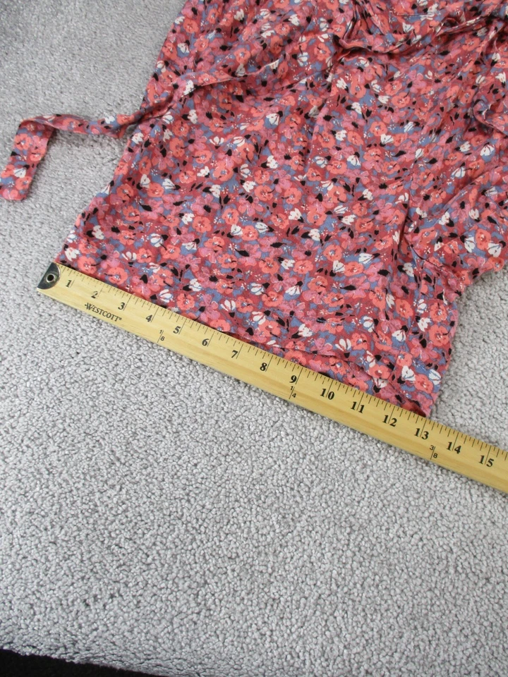 Pantalones Cortos Free People Mujer Medianos Rojo Rosa Azul Floral Plisado Ligeros * Foto 4 de 4