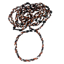 12 orange, white and black Titanium Sports Necklaces Lot 18 In. 🏈🥎⚽️🏐🏀⚾️
