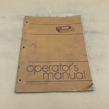 HEWLETT PACKARD 2631A PRINTER OPERATORS OWNERS INSTRUCTIONS GUIDE MANUAL BOOK