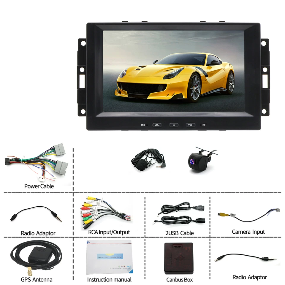 For 2005-2007 Dodge Charger Magnum Android 13 Fit For Carplay Car Stereo Radio Foto 3 de 4