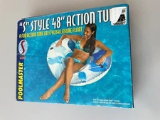 48” Action Tube S Style Pool Float Inflatable Swim Poolmaster SEALED NOS 2002
