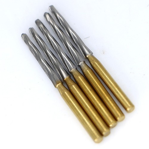 10PCS Dental Tungsten Carbide Burs Cutting End FG Zekyra Titanium Coated 25mm - Picture 4 of 6