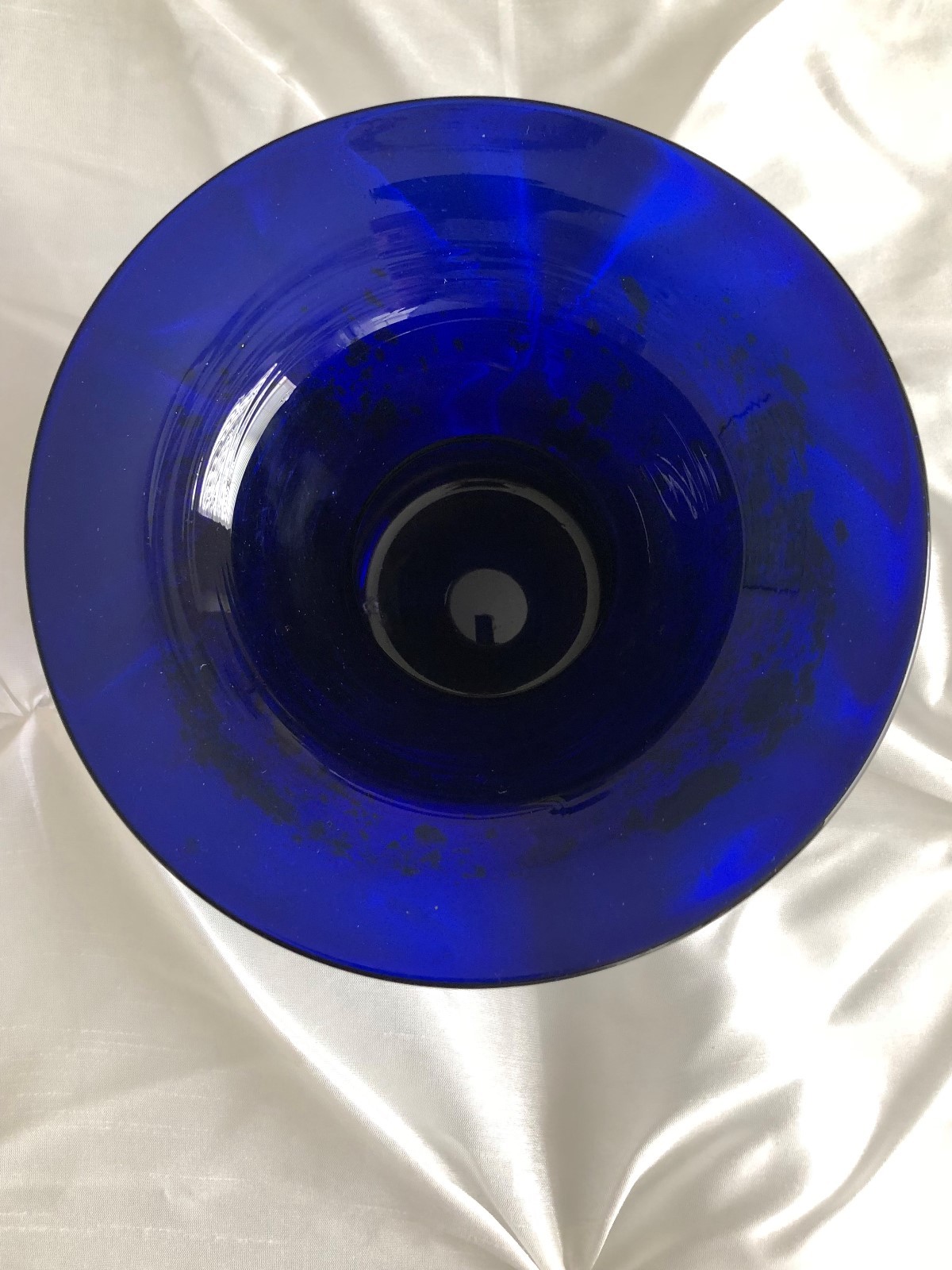 Thick Murano Art Glass Cobalt Blue Vase eBay