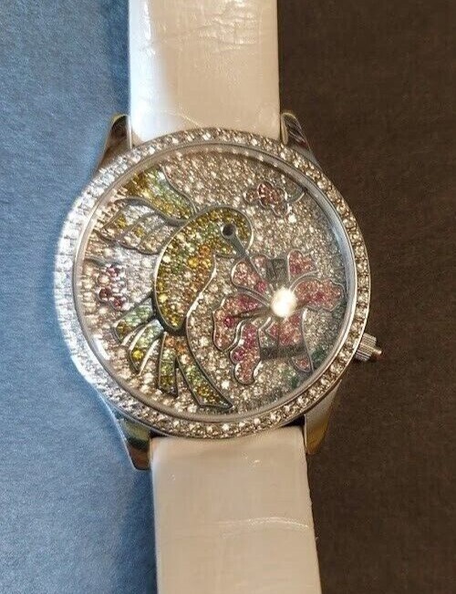 Victoria Wieck White Hummingbird & Flower Crystal Watch  display picture 1