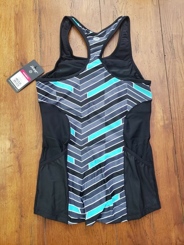ZOOT Womens Small Performance Tri Top Racerback Black Waves Triathlon Shirt S - Picture 2 of 7