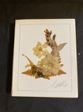Pressed Dried Wildflowers Decorative Picture by Country Girl Creations