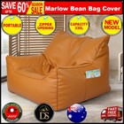 Marlow Bean Bag Chair Cover PU Indoor Home Game Lounger Seat Lazy Sofa Large New