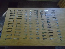 96  skeleton keys original shiny rusty 1800 1900 barrel = flat