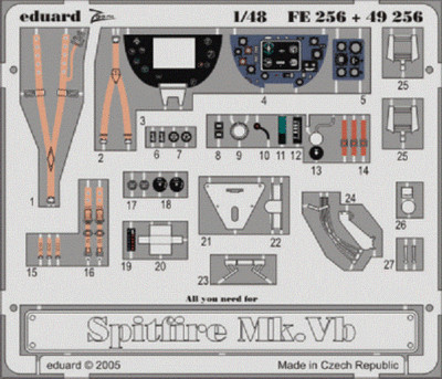 eduard FE256 1/48  Spitfire Mk Vb for Tamiya