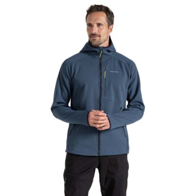 Craghoppers Herren Dynamic Pro II Fleecejacke mit Kapuze CMA1387 blau stone meliert