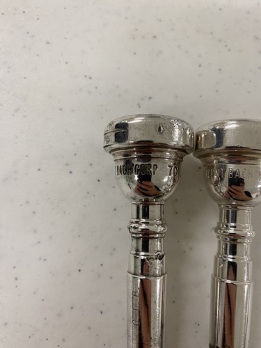Vintage Vincent Bach Corp 7C and 5C Silver Plated Trumpet Mouthpiece Lot !! - Picture 2 of 11