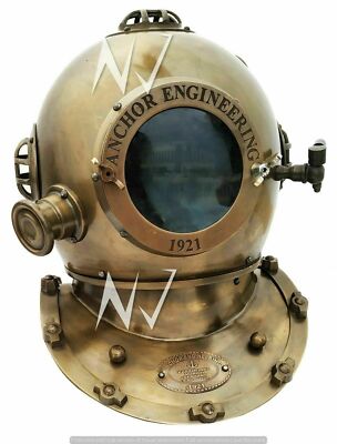 Vintage antique 18 Inch diving divers helmet deep sea anchor engineering 1921