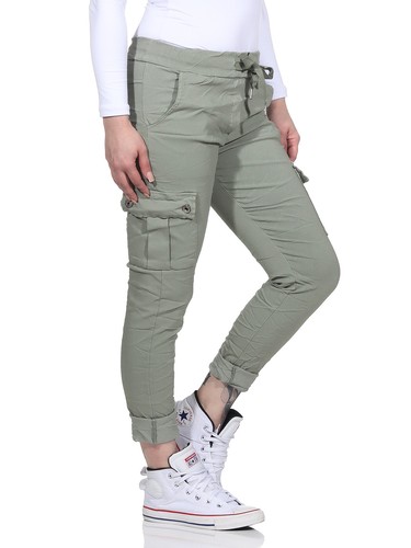 Pantalones de mujer para correr pantalones de cadera CargoJeans Boyfriend Holggy denim deporte deslizamiento chino - Imagen 5 de 17
