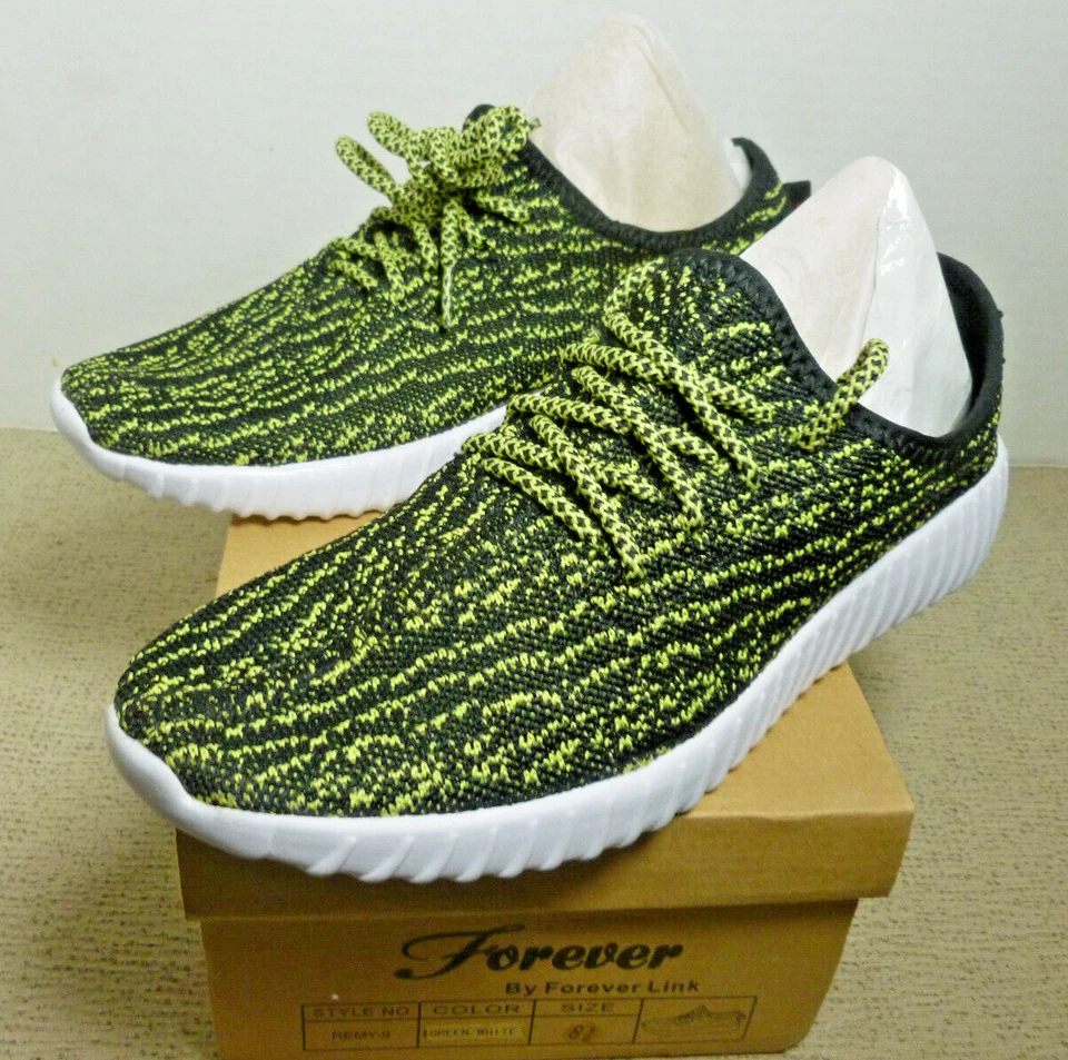 Suelas Forever By Forever Link fáciles sin cordones para mujer verdes/blancas talla 8 1/2 medianas Foto 3 de 4