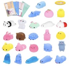 24 Pcs Mochi Squishy Toys For Kids Party Favors Easter Stress Relievers NIB
