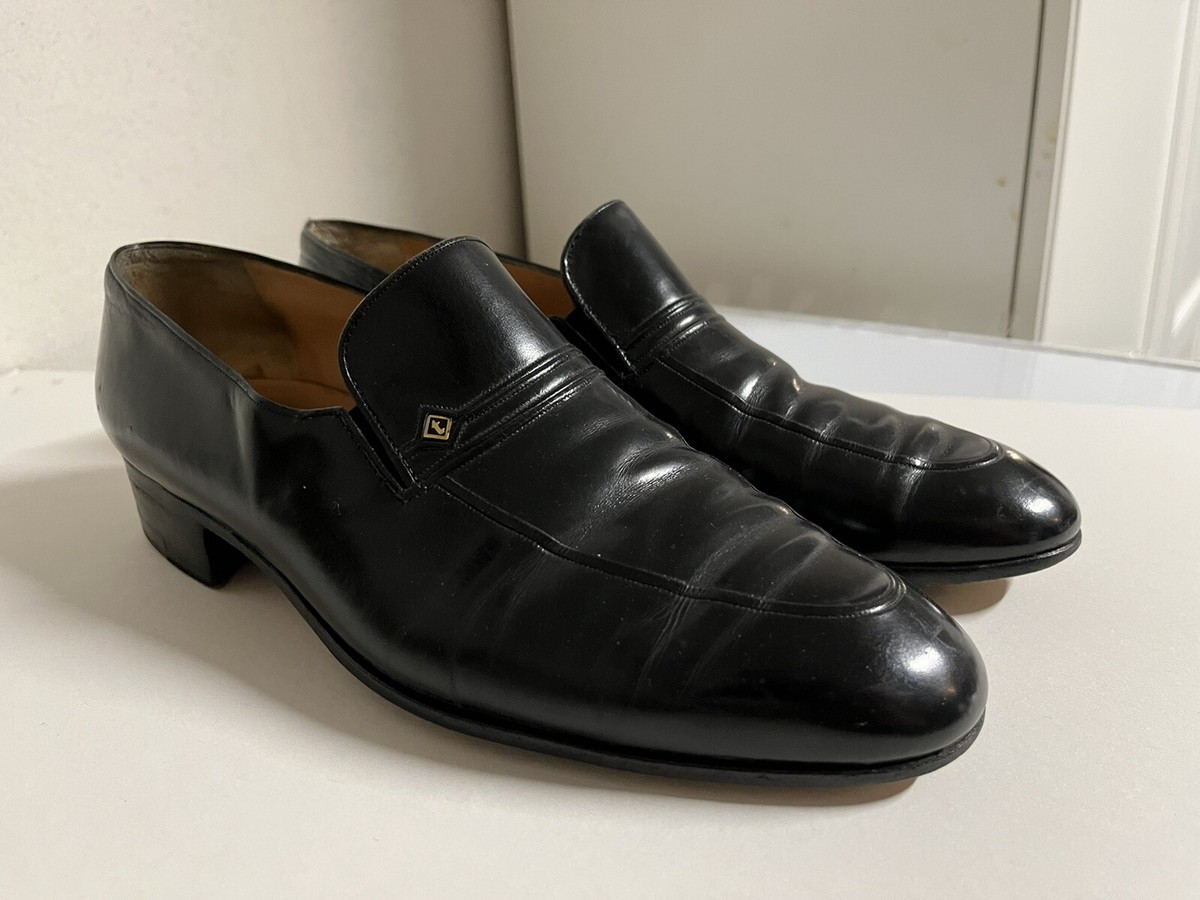 A. Testoni Leather Loafers Black, Men