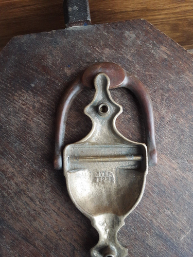 Antique Vintage Brass Door Knocker MARKED IVES 75235 - Picture 22 of 24