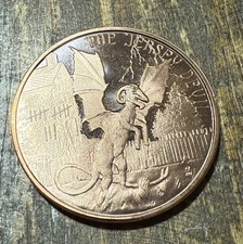 The Jersey Devil Cryptid Creatures 1 Oz .999 Copper Round Coin