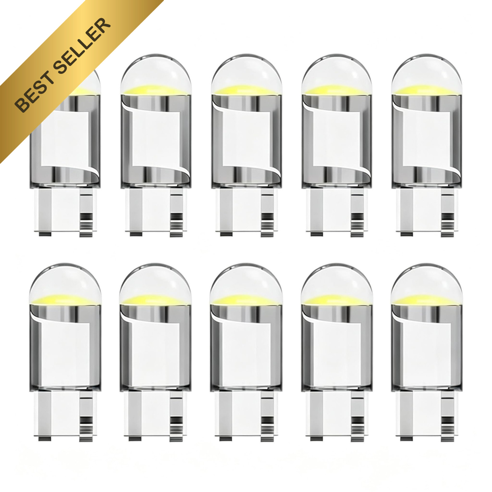Cannonfish 10 Pack 194 LED Bulbs White 6000K T10 W5W 168 Car Interior Dome Light
