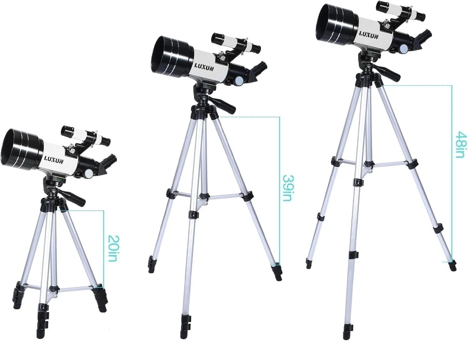 70mm Refracting Telescope 15-150X Zoom with Tripod Finderscope for Kids Begin... - Image 4 of 4