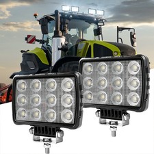 6 200w Powerful Led Work Lights Flood For Tractor Truck Dozer Combine 12v 24v
