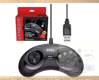 Retro-Bit Offizieller Sega Genesis USB Controller 6 Tasten Arcade Pad für...