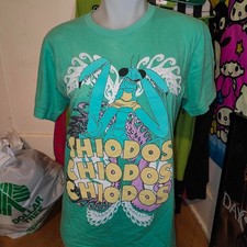 Vtg style Chiodos rock music tour short sleeve irish green color shirt KV39498