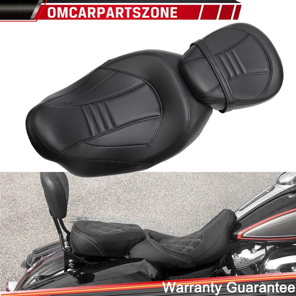 Asiento de conductor + pasajero de bajo perfil apto para Harley Touring Road Glide 2009-2025 Foto 2 de 4
