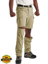 Men's Waterproof Convertible Hiking Pants Zip-Off Fishing
