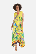 NEW $249 SWANK STORE CALICO FLOWING MAXI DRESS Size 3 ( 18 – 22 )