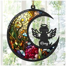 Dog Memorial Suncatcher, Personalized with Name Date Suncatcher, Pet Loss, St...
