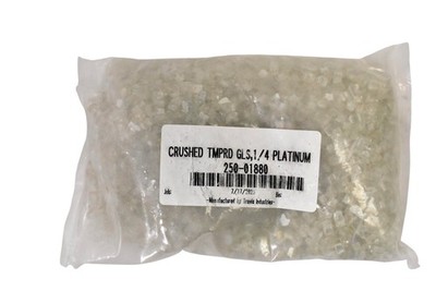 Travis Industries Concrete Crushed Tempered Glass 1/4 In Platinum Contemporary