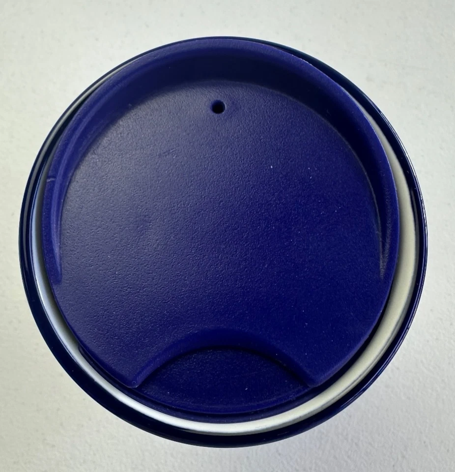 STARBUCKS 2016 BLUE Mermaid Siren Sailor Tattoo Ceramic Travel &lid 12oz Tumbler - Image 4 of 4