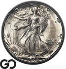 1946-D Walking Liberty Half Dollar, Album Toned, Gem BU++