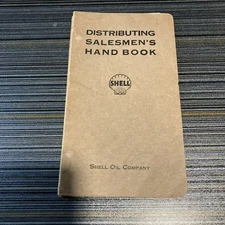 Shell distributing salesman's hands book by Shell oil company
