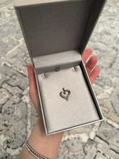 Zales Sterling Silver Heart Pendant 