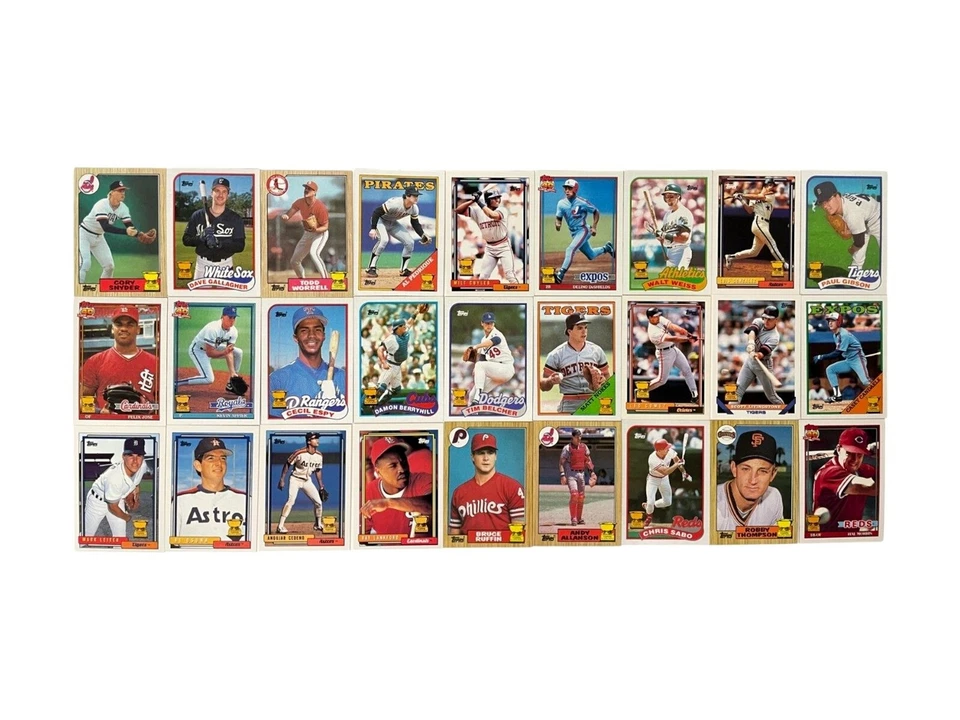 Lote de 27 tarjetas de béisbol de novato Topps All-Star Rookies años 80 90 Foto 2 de 4