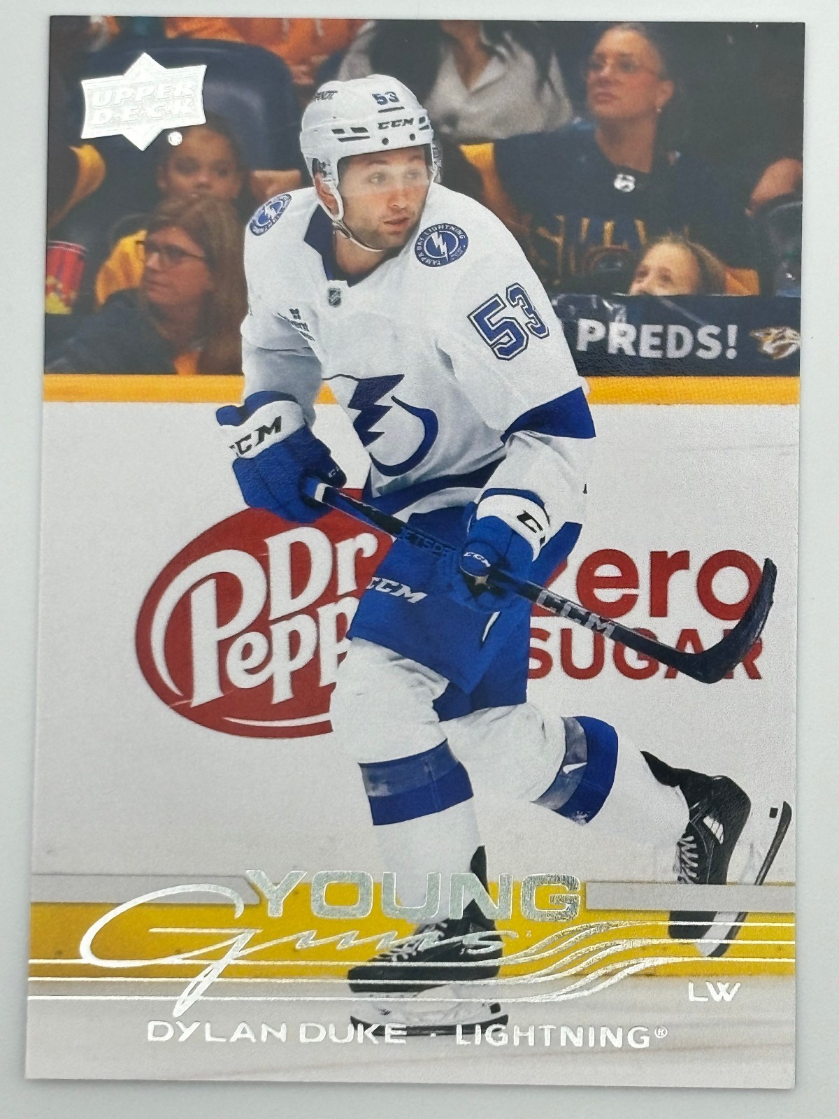 2025-26 Upper Deck Series 1 Young Guns Dylan Duke #249 Lighting