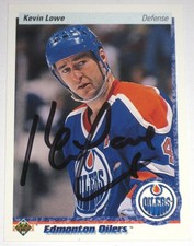 KEVIN LOWE SIGNED UPPER DECK EDMONTON OILERS CARD AUTOGRAPH AUTO!!