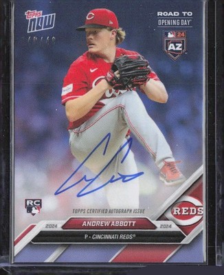 2024 Topps Now Autograph #ed 49/49 Andrew Abbott #AA-A Reds