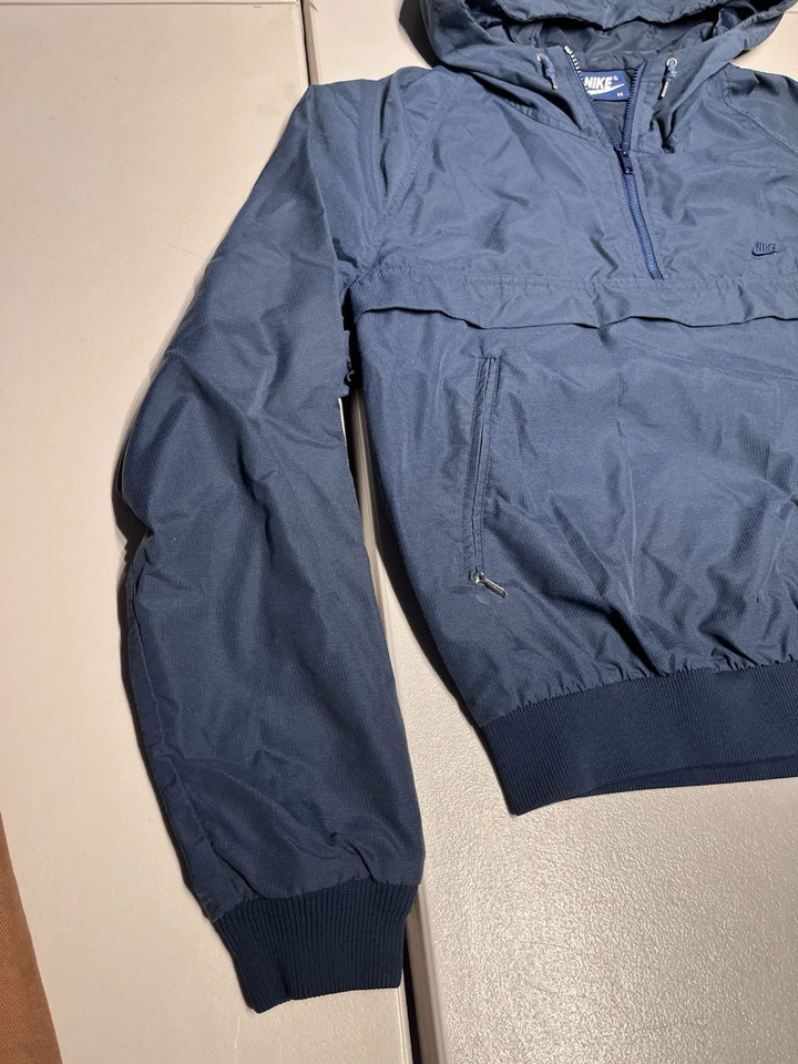 Chaqueta Nike Hombre’s Mediana Azul Pullover Pista Hecha en EE. UU. Rara OG De Colección 80’s Etiqueta Azul Foto 4 de 4