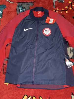 Nike USA Jacket Womens Large Olympic Team Official  Blue 300 Dollar MSRP